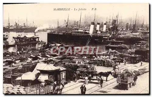 Ansichtskarte AK Marseille La Joliette Bateaux