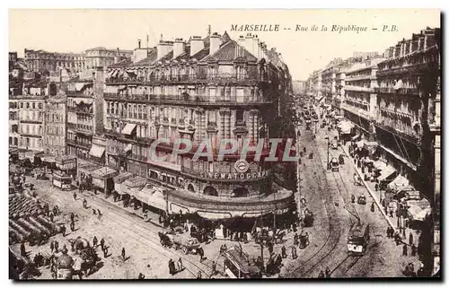 Cartes postales Marseille Rue de la Republique