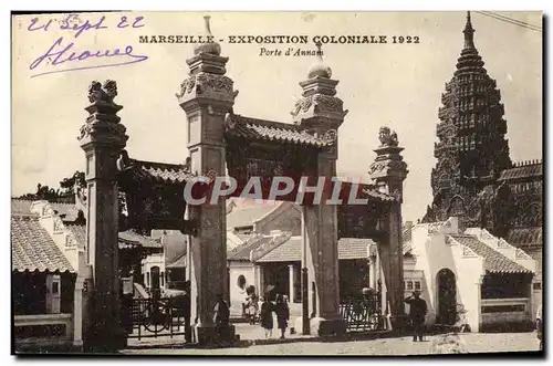 Cartes postales Marseille Exposition Coloniale 1922 Porte d&#39Annam