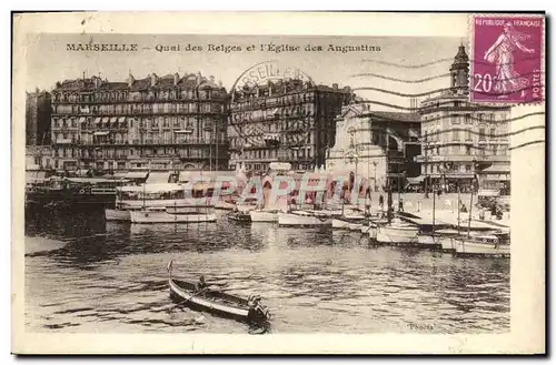 Cartes postales Marseille Quai des Belges et l&#39Eglise des Augustins