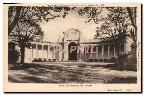 Ansichtskarte AK Exposition Nationale Coloniale de Marseille 1922 Palais du ministere des Colonies