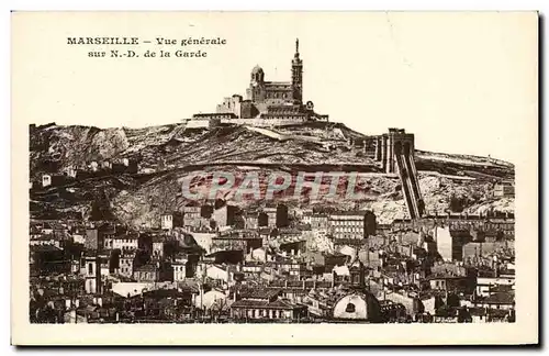 Cartes postales Marseille Vue generale sur N D de la Garde