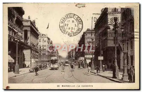 Cartes postales Marseille La Canebiere