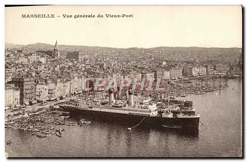 Ansichtskarte AK Marseille Vue generale du Vieux Port Bateaux