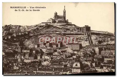 Cartes postales Marseille Vue Generale de N D de la Garde