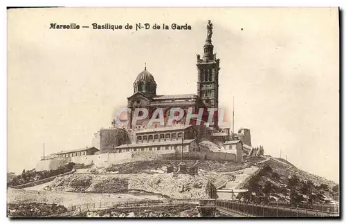 Cartes postales Marseille Basilique de N D de la Garde