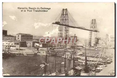 Ansichtskarte AK Marseille Bassin du Carenage et le Pont Transbordeur Bateaux