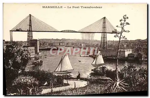 Cartes postales Marseille Le Pont Transbordeur Bateaux