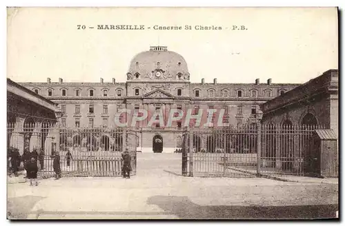 Ansichtskarte AK Marseille Caserne St Charles Militaria