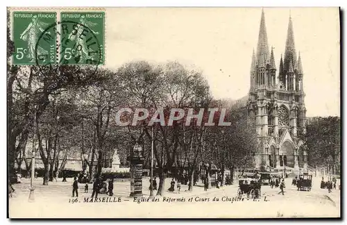 Cartes postales Marseille Eglise des Reformes et Cours du Chapitre