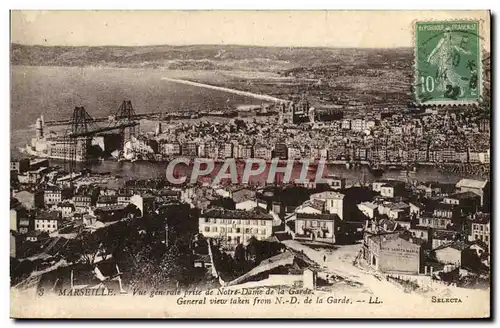 Ansichtskarte AK Marseille Vue generale prise de Notre Dame de la Garde