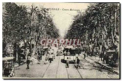 Ansichtskarte AK Marseille Cours Belsunce Tramway