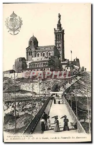 Ansichtskarte AK Marseille De la garde vue de la passerelle des ascenseurs