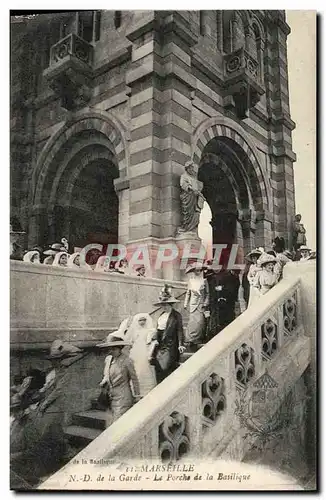 Cartes postales Marseiller ND de la garde le porche de la basilique