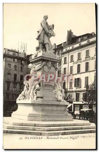 Ansichtskarte AK Marseille Monument Pierre Puget