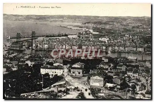 Ansichtskarte AK Marseille Panorama des ports