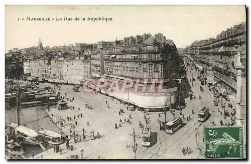 Cartes postales Marseille La rue de la republique