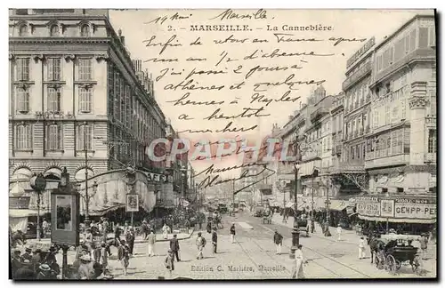 Cartes postales Marseille La cannebiere