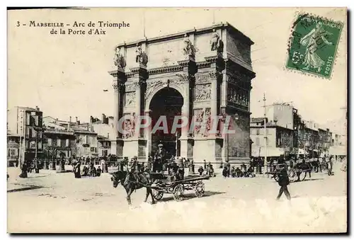 Ansichtskarte AK Marseille Arc de Triomphe de la porte d&#39aix