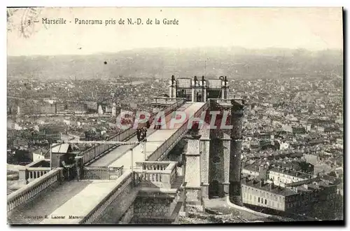 Ansichtskarte AK Marseille Panorama pris de ND de la Garde