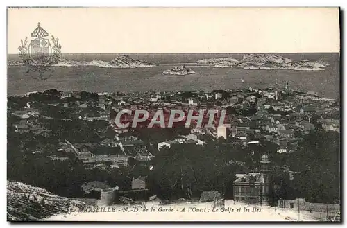 Ansichtskarte AK Marseille de ND de la garde a l&#39ouest le golfe et les iles