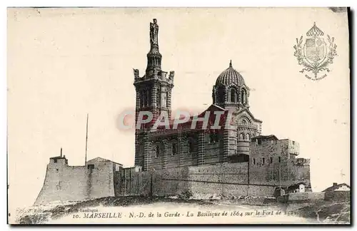 Cartes postales Marseille ND De la garde la basilique