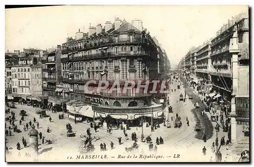 Cartes postales Marseille Rue de la republique