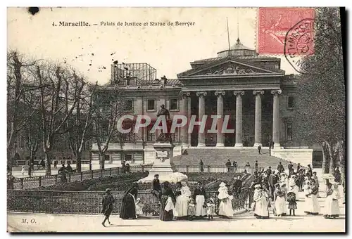 Cartes postales Marseille Palais de justice et statue de Berryer Nourrices