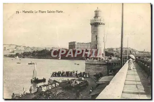 Cartes postales Marseille Le phare sainte marie