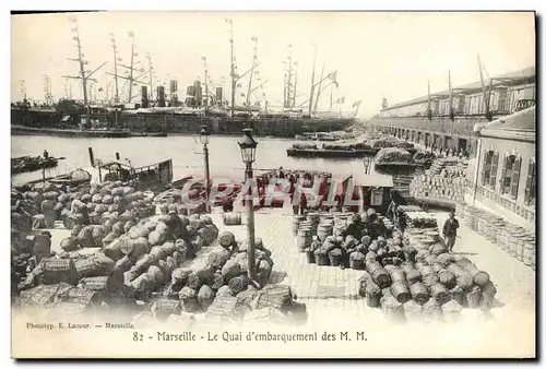 Cartes postales Marseille Le Quai d&#39embarquement des MM