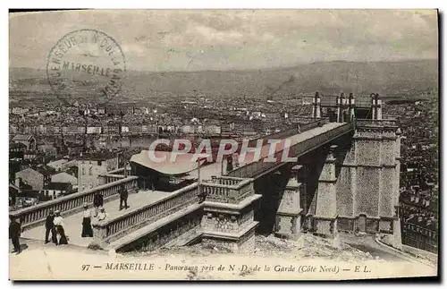 Ansichtskarte AK Marseille Panorama pris de ND de la garde