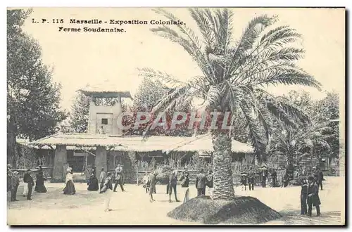 Ansichtskarte AK Marseille Exposition coloniale Ferme Soudanaise