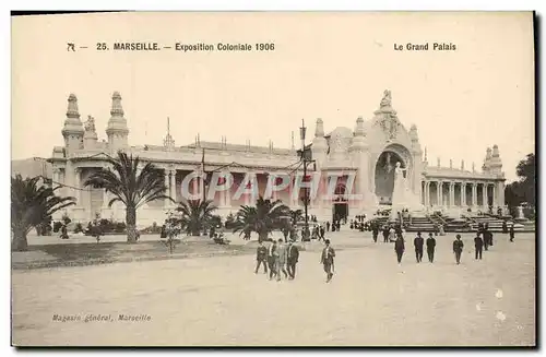 Cartes postales Marseille Exposition coloniale 1906 le grand palais