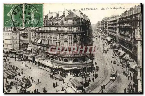 Cartes postales Marseille Rue de la republique