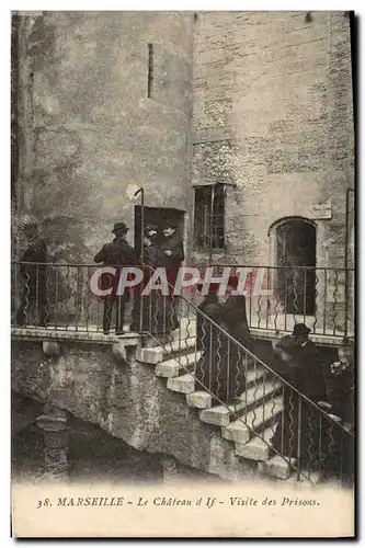 Cartes postales Marseille Le chateau d&#39lf Visite des prisons