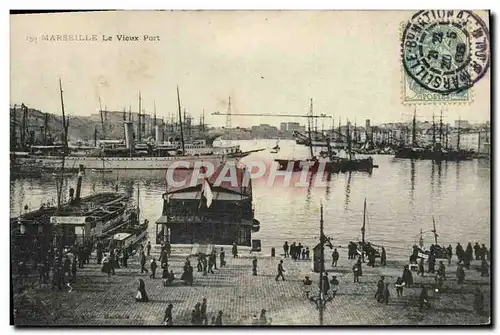 Cartes postales Marseille Le vieux port Bateaux