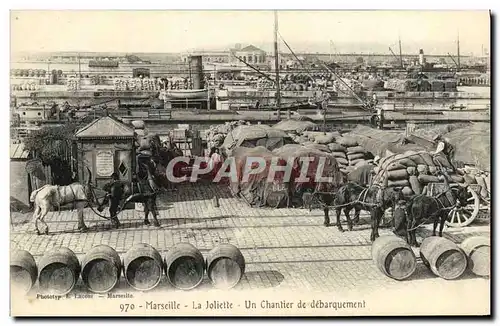 Cartes postales Marseille La joliette un chantier de debarquement