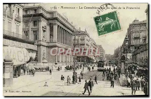 Ansichtskarte AK Marseille La cannebiere vue du quai de la fraternite