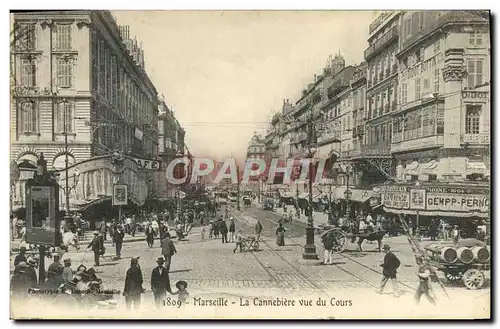 Ansichtskarte AK Marseille La cannebiere vue du cours