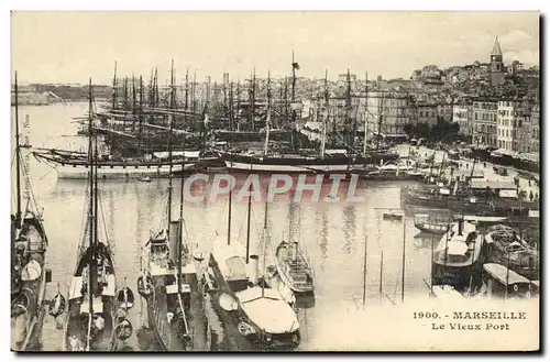 Cartes postales Marseille Le vieux port Bateaux