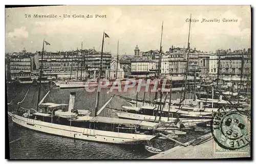 Cartes postales Marseille Un coin du port Bateaux