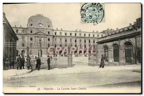 Cartes postales Marseille La caserne Saint Charles Militaria