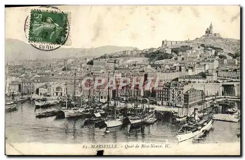 Cartes postales Marseille quai de rive Neuve Bateaux