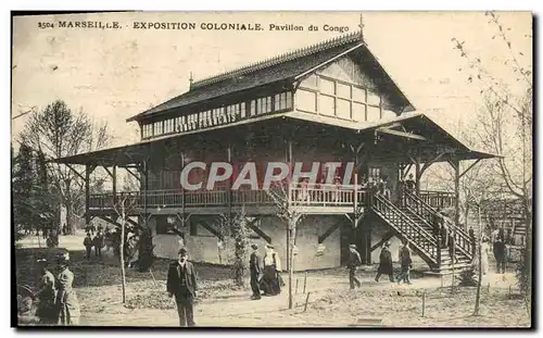 Ansichtskarte AK Marseille exposition coloniale pavillon du congo