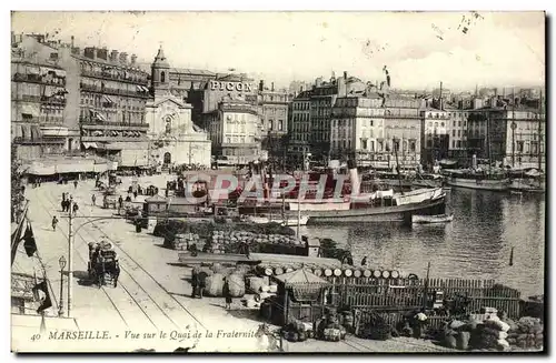 Ansichtskarte AK Marseille vue sur le quai de la fratenite