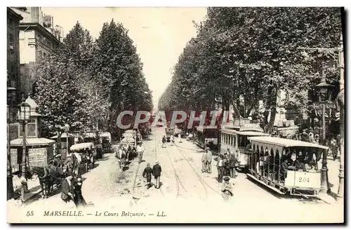 Ansichtskarte AK Marseille Le Cours Belzunce Tramway