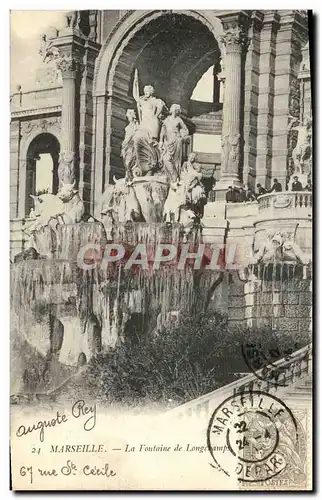 Ansichtskarte AK Marseille La fontaine de longchamps