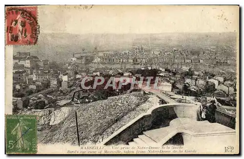 Cartes postales Marseille Vue prise de notre dame de la garde