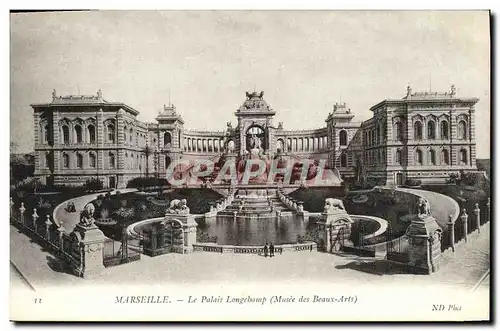 Ansichtskarte AK Marseille Le palais Longchamp Musee des Beaux Arts