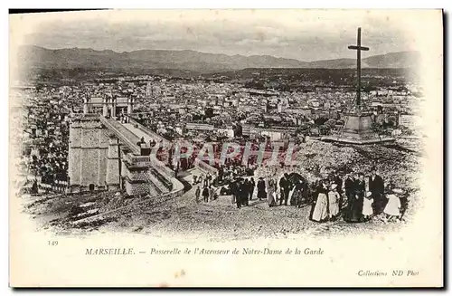 Ansichtskarte AK Marseille Passerelle de l&#39ascenseur de notre dame de la garde